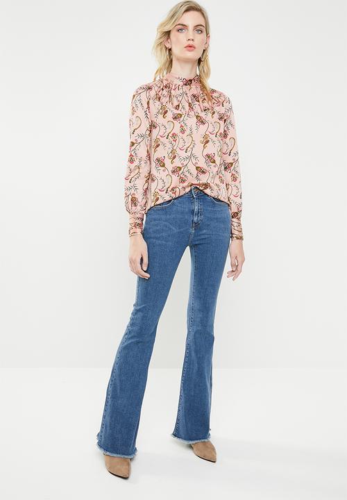 ONLY - Cassidy baroque printed blouse - pink