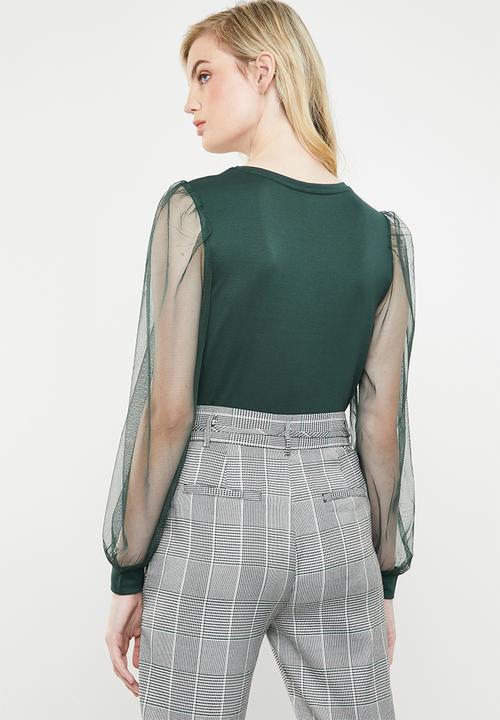 ONLY - Bonne long sleeve top - green