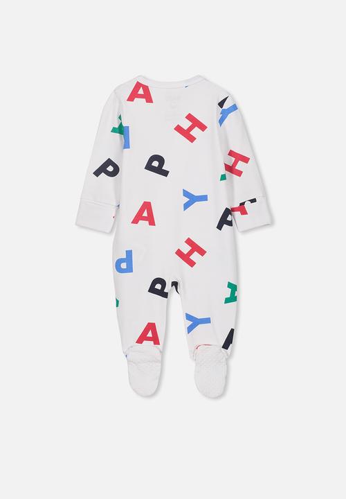 Cotton On - Mini zip through romper - white