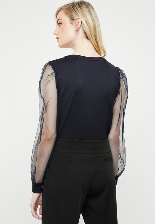 ONLY - Bonne long sleeve top - navy