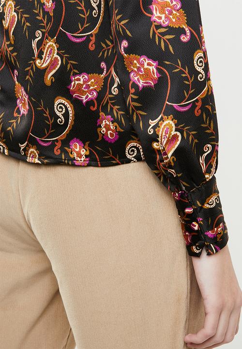 ONLY - Cassidy baroque printed blouse - black