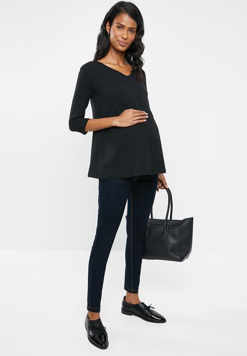 edit Maternity - Maternity Quality stretch v-neck top - black