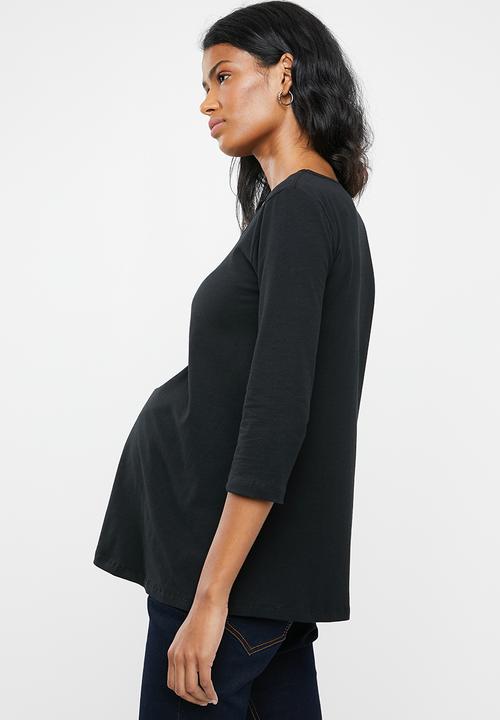edit Maternity - Maternity Quality stretch v-neck top - black