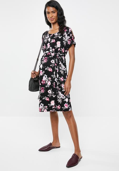 edit Maternity - Cold shoulder dress - multi 