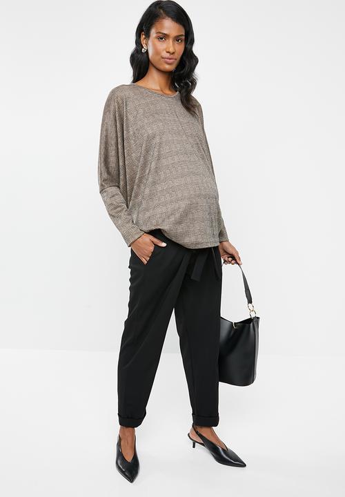 edit Maternity - Bow detail pant - black