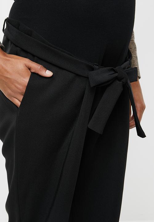 edit Maternity - Bow detail pant - black