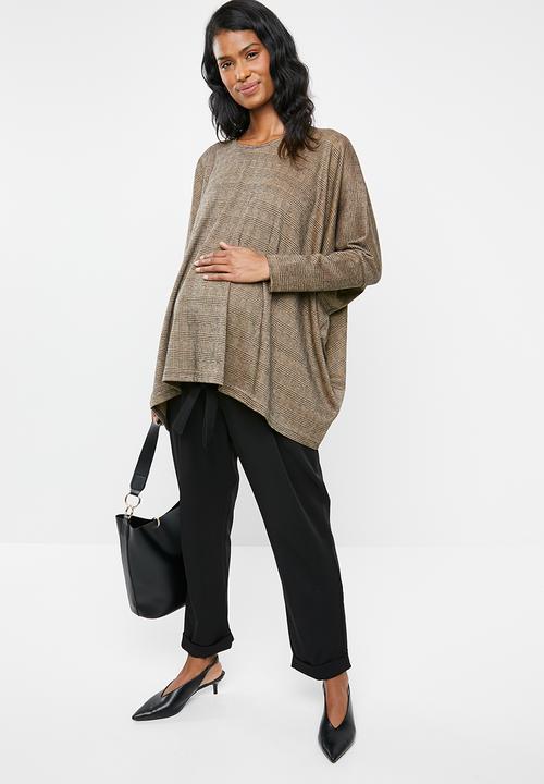 edit Maternity - Maternity Volume sweater - brown & black