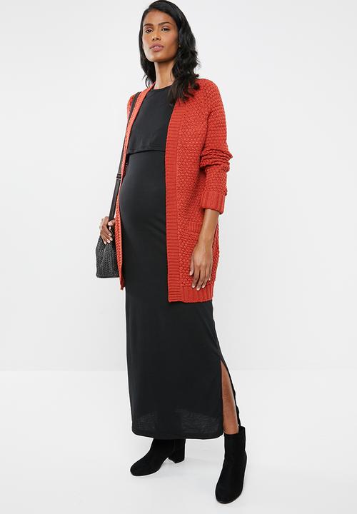 edit Maternity - Overlay maxi dress - black