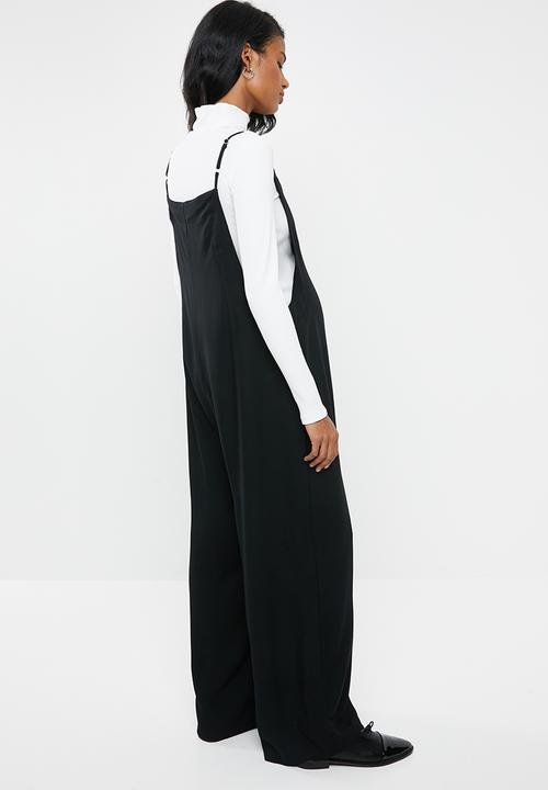 edit Maternity - Wide leg jumpsuit - black