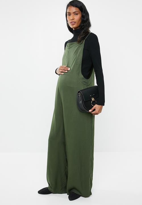 edit Maternity - Wide leg jumpsuit - green