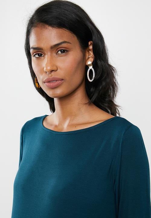 edit Maternity - Maternity Scoop neck maxi dress - blue