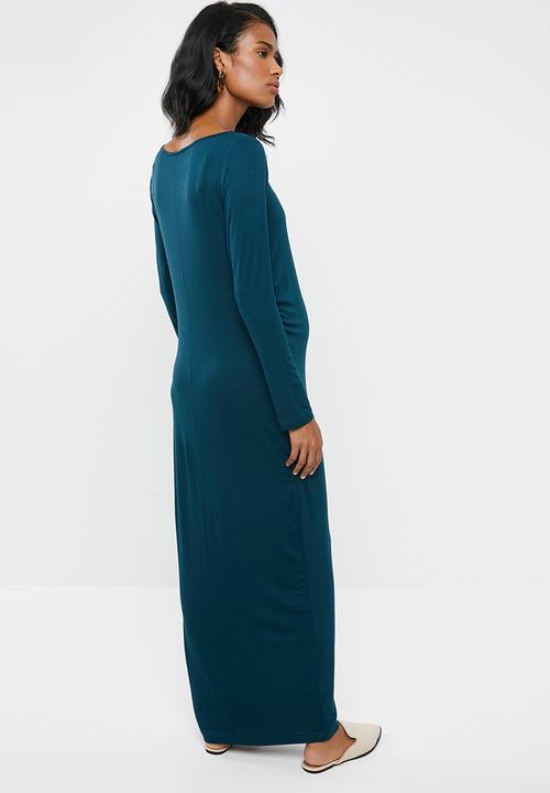 edit Maternity - Maternity Scoop neck maxi dress - blue