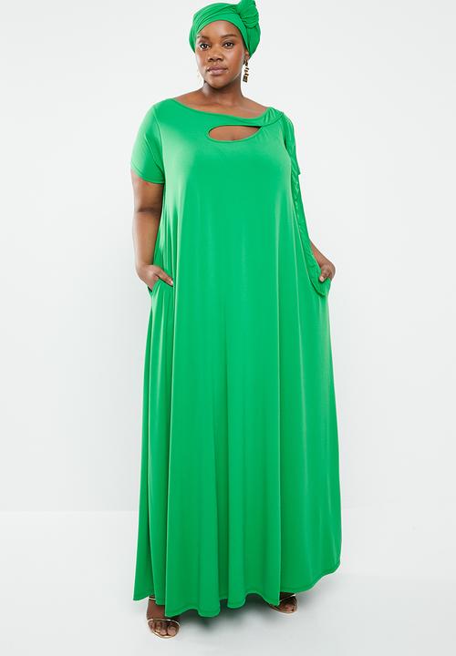 Plus-Fab - Watamu dress - green