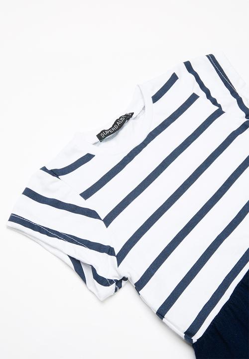 Superbalist - Smock knit dress with leggings - navy & red