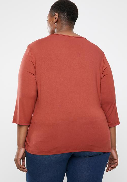 edit Plus - Asymmetrical knot top - rust