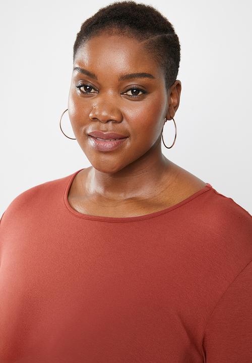 edit Plus - Asymmetrical knot top - rust