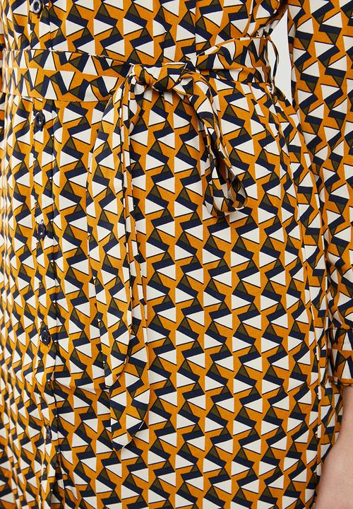 Revenge - Geometric wrap dress - multi