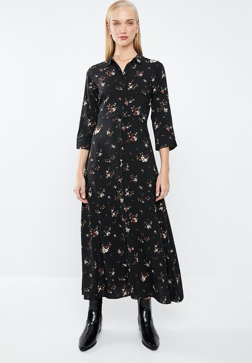 mango black shirt dress