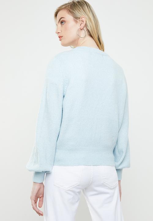 Vero Moda - Dalo long sleeve V-neck cardigan - blue