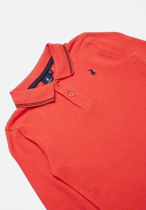 POLO - Long sleeve golfer - coral