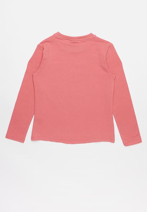 POLO - Printed long sleeve tee - pink