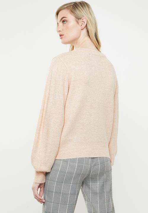 Vero Moda - Dalo long sleeve V-neck cardigan - peach 