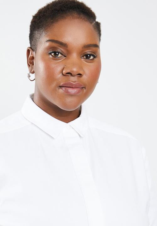 AMANDA LAIRD CHERRY - Plus size zinhle tunic dress - white