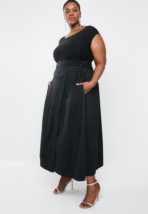AMANDA LAIRD CHERRY - Plus size sphe wrap skirt - black