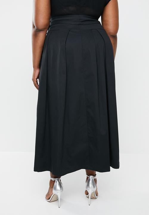 AMANDA LAIRD CHERRY - Plus size sphe wrap skirt - black