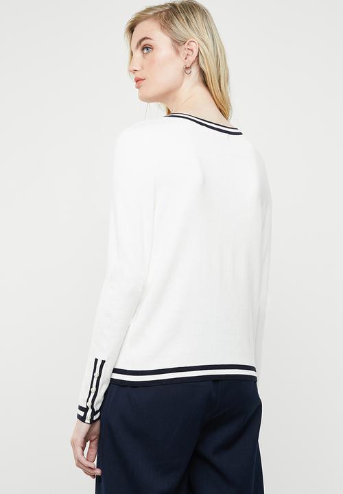 Vero Moda - Lynn glory long sleeve O-neck - white
