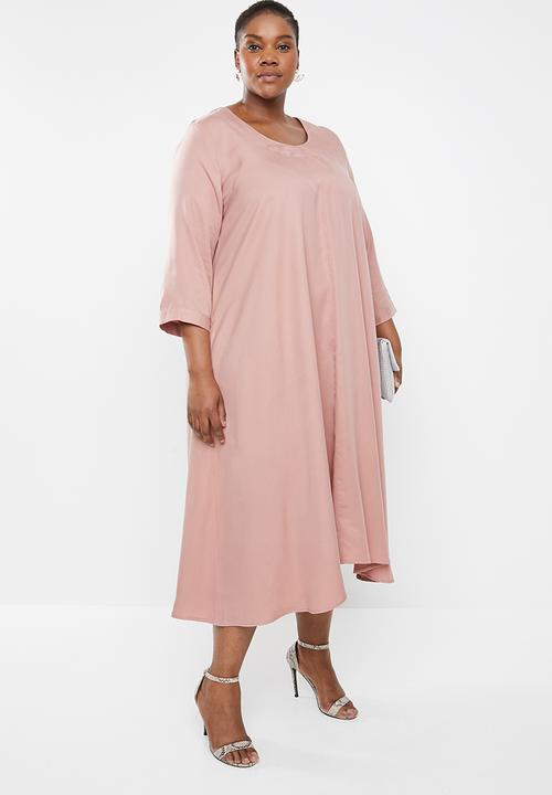 AMANDA LAIRD CHERRY - Plus size nomalizo midi dress - pink