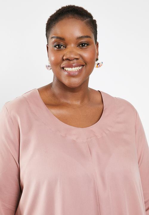 AMANDA LAIRD CHERRY - Plus size nomalizo midi dress - pink