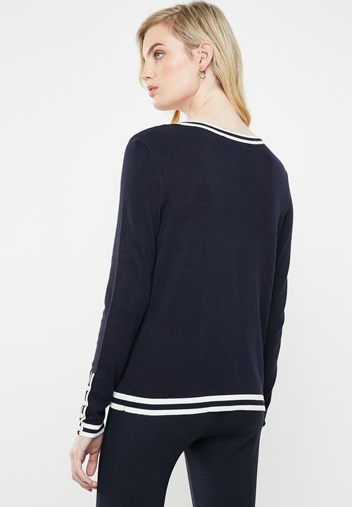 Vero Moda - Lynn glory long sleeve O-neck - navy