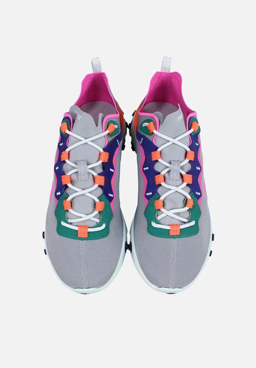 Nike - Wmns React Element 55 - wolf grey/laser fuchsia-hyper crimson
