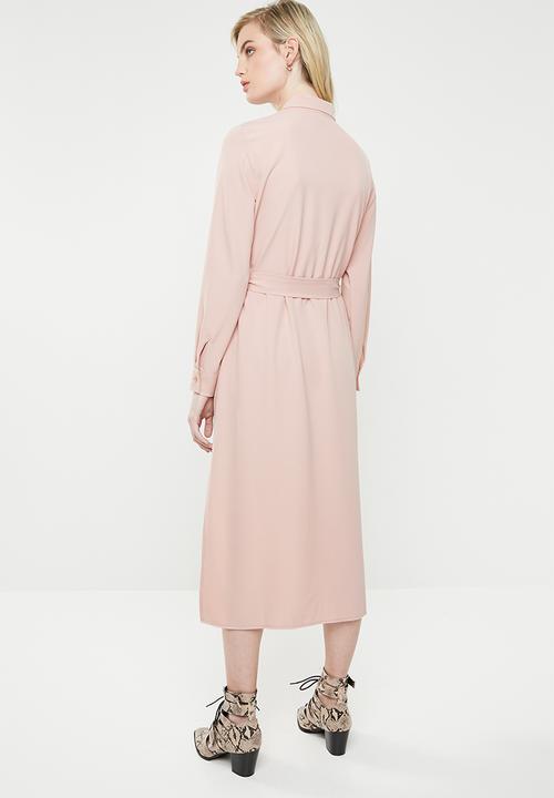 Superbalist - Utility long sleeve dress - pink 