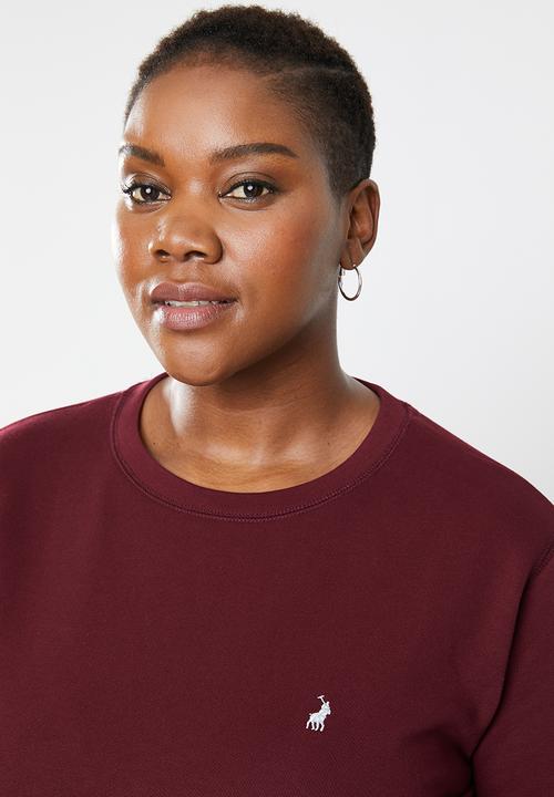 POLO - Plus size Lexie long sleeve jersey - burgundy