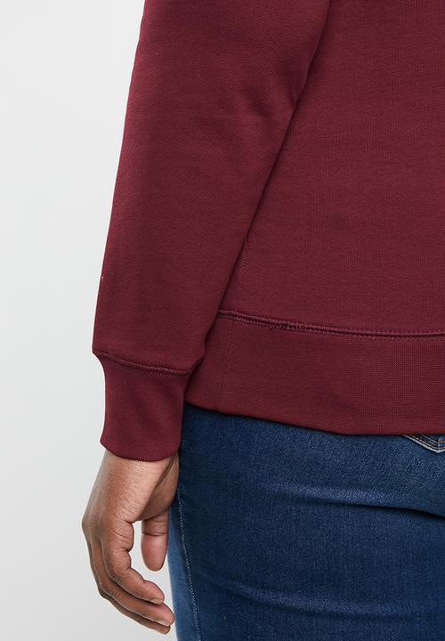 POLO - Plus size Lexie long sleeve jersey - burgundy