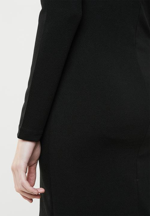Superbalist - Tie front bodycon - black