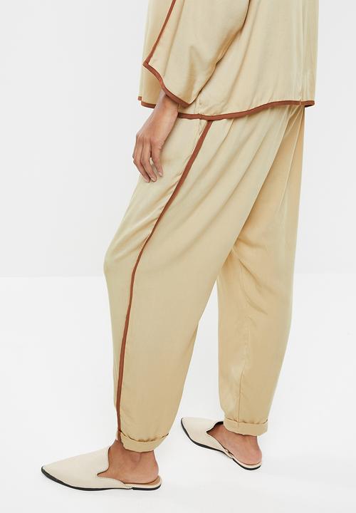 edit Maternity - Side stripe casual pants - brown 