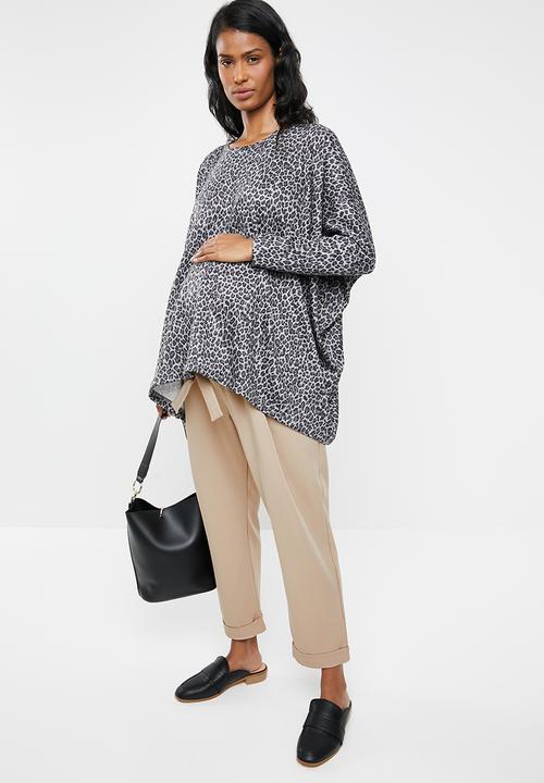 edit Maternity - Maternity  Bow detail pant - brown 