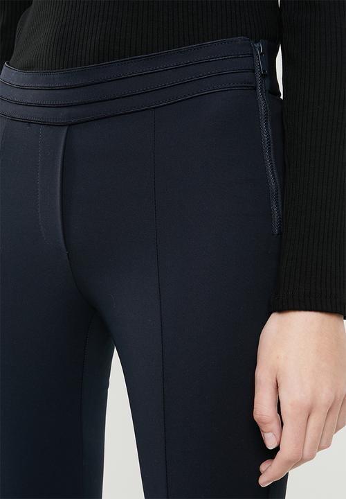MANGO - Crop slim fit trouser - navy