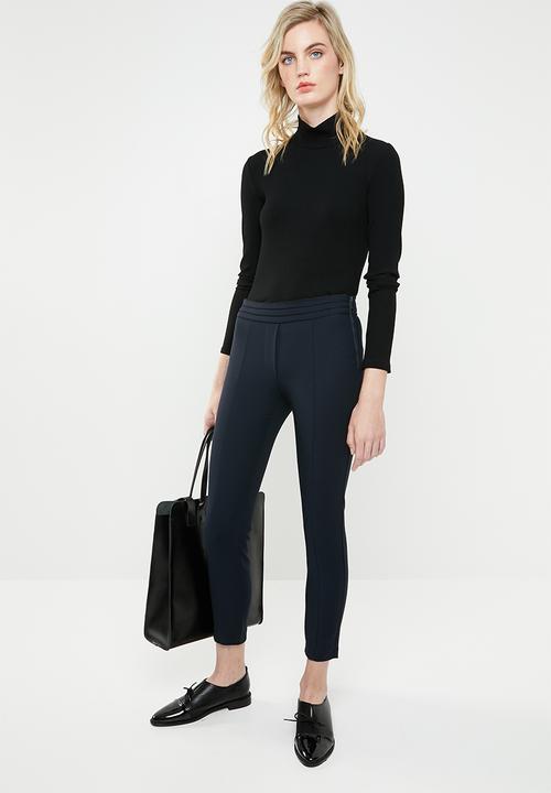 MANGO - Crop slim fit trouser - navy