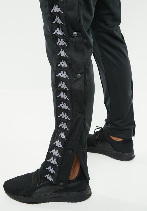 KAPPA - Astoria snap pants - black & grey