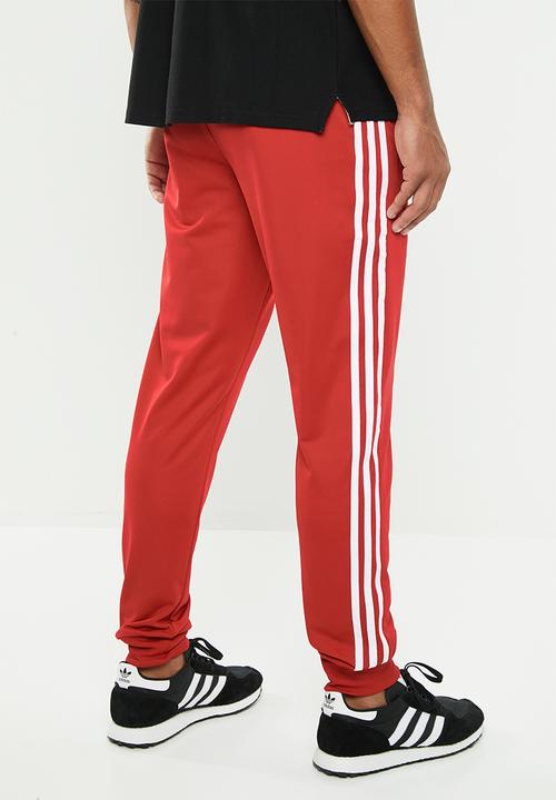 adidas Originals - SST track pants - red & white