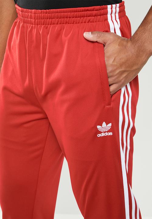 adidas Originals - SST track pants - red & white