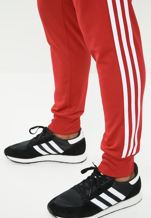 adidas Originals - SST track pants - red & white