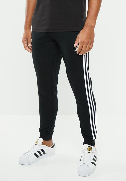 adidas white pants black stripes