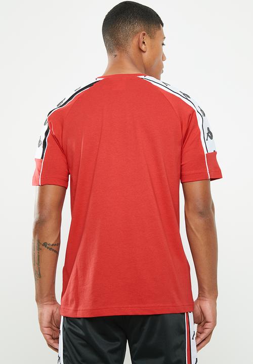 KAPPA - Banda 10 arset tee - red & black 