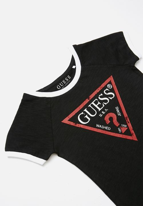GUESS - Short sleeve tri tee - black