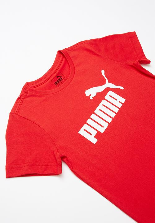 PUMA - Short sleeve logo tee - red